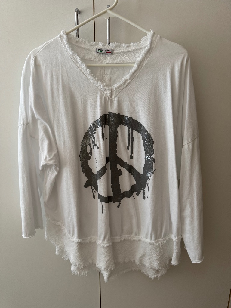 Rare Made In Italy Peace Shirt